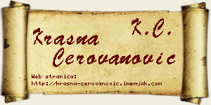 Krasna Cerovanović vizit kartica